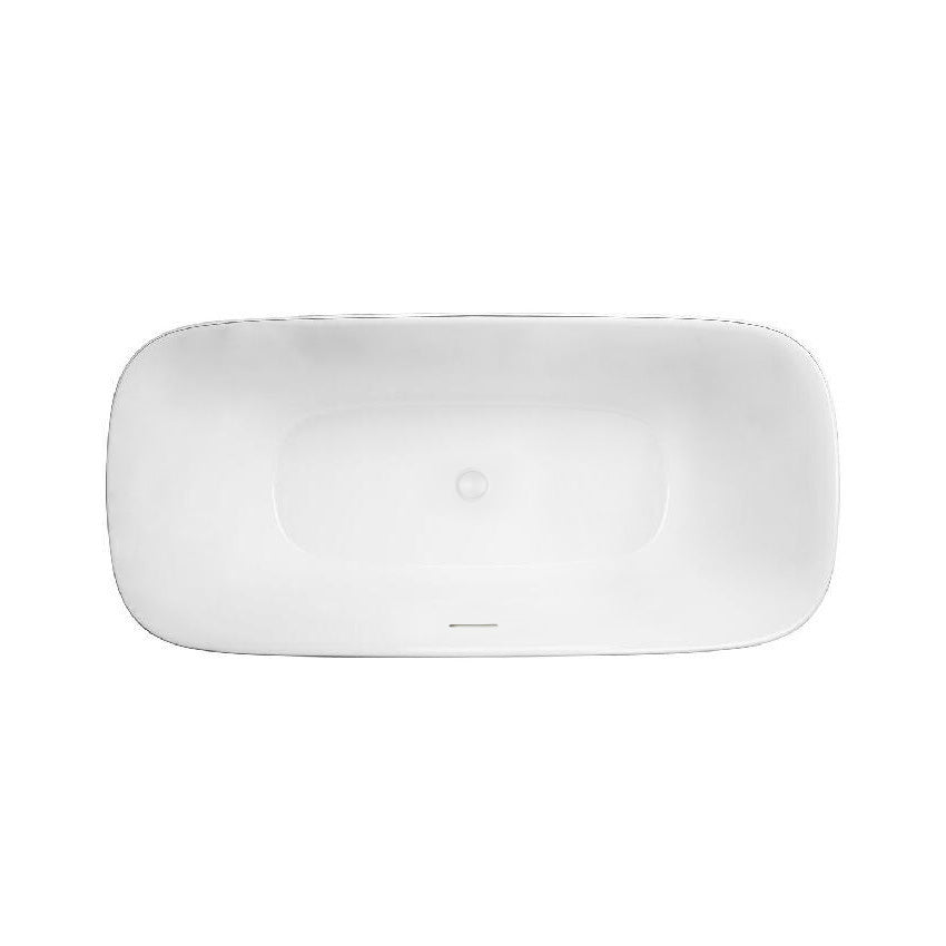 MAIDSTONE Emilia Acrylic Double Ended Freestanding Bathtub - Matte White