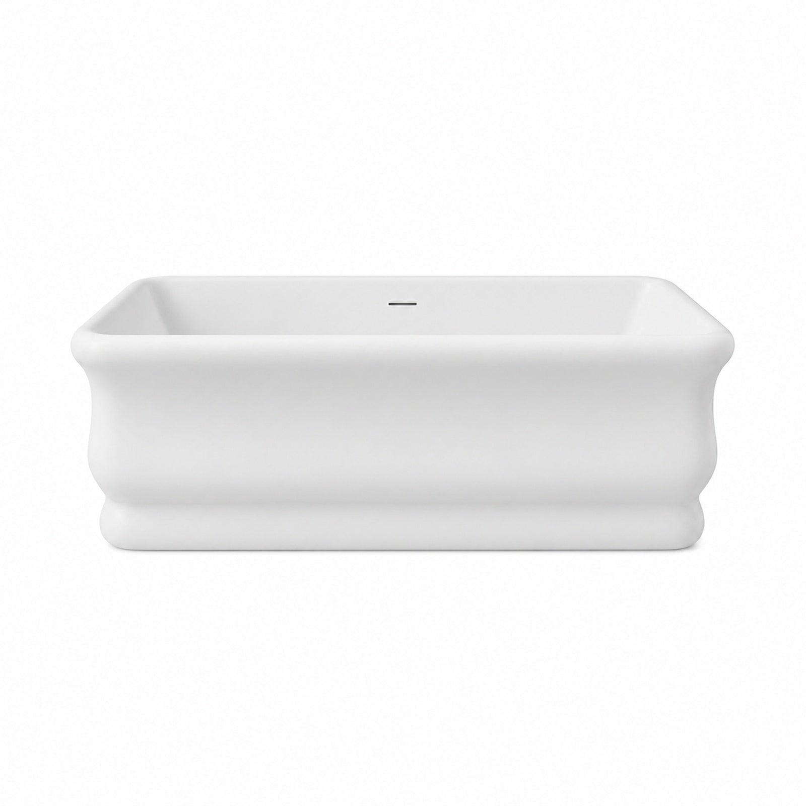 MAIDSTONE Kent 67 Inch Acrylic Double Ended Freestanding Tub - No Faucet Drillings - Matte White