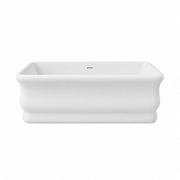 MAIDSTONE Kent 67 Inch Acrylic Double Ended Freestanding Tub - No Faucet Drillings - Matte White