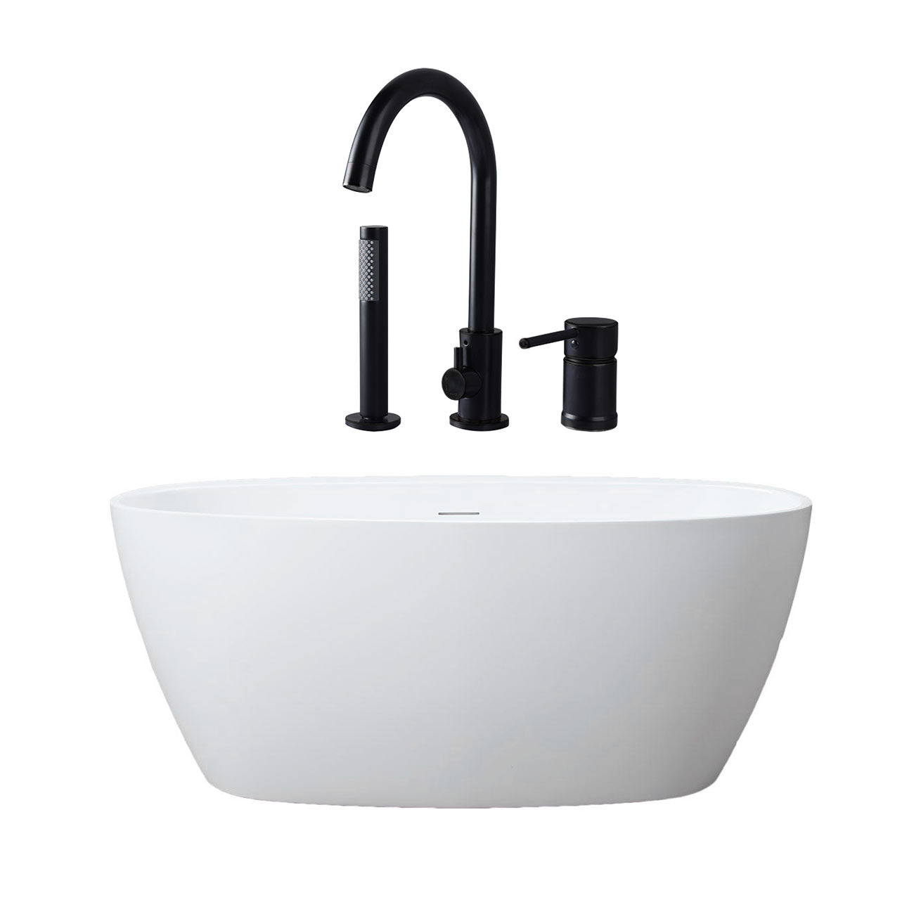 Maidstone Medway Acrylic Double Ended Freestanding Bathtub and Faucet Package