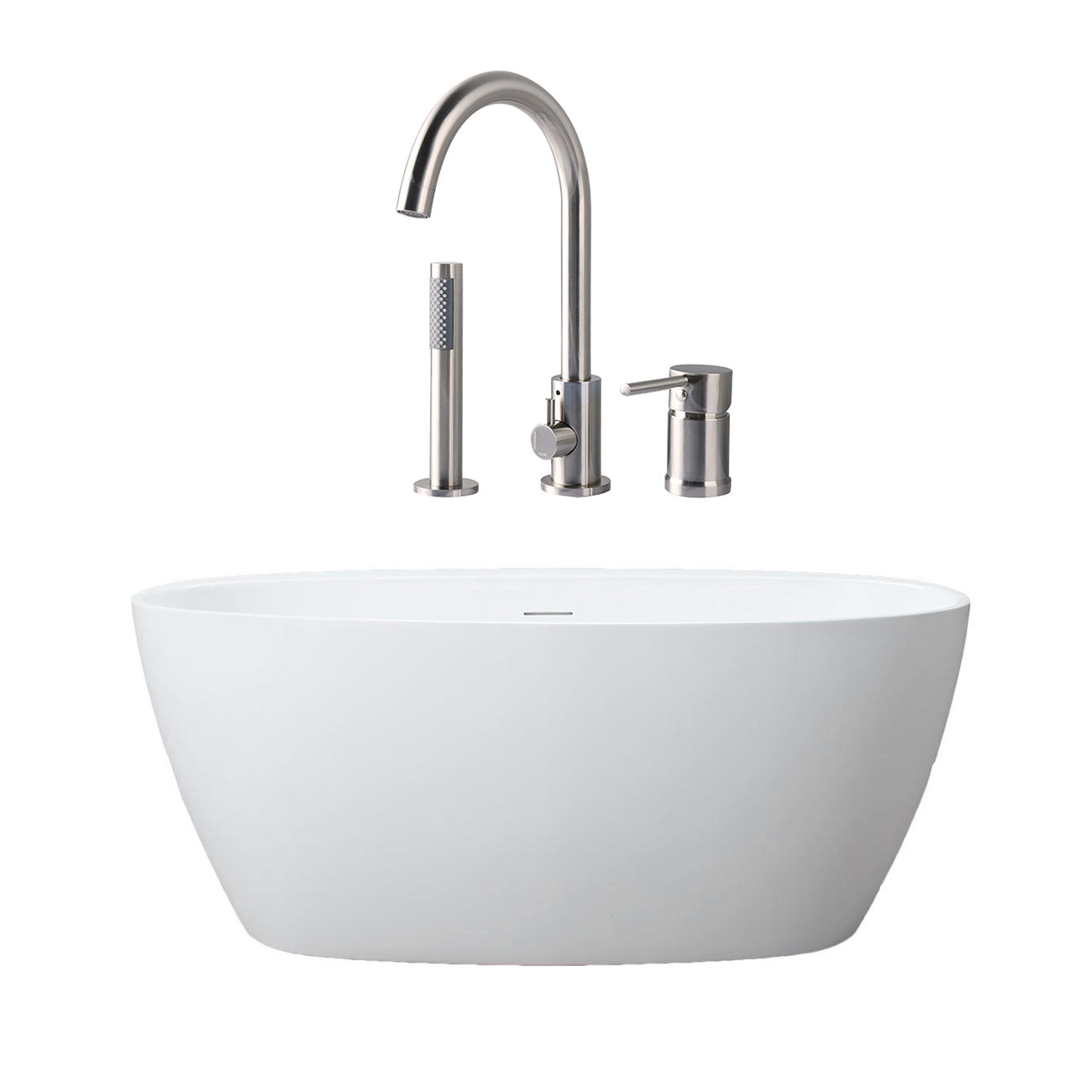 Maidstone Medway Acrylic Double Ended Freestanding Bathtub and Faucet Package