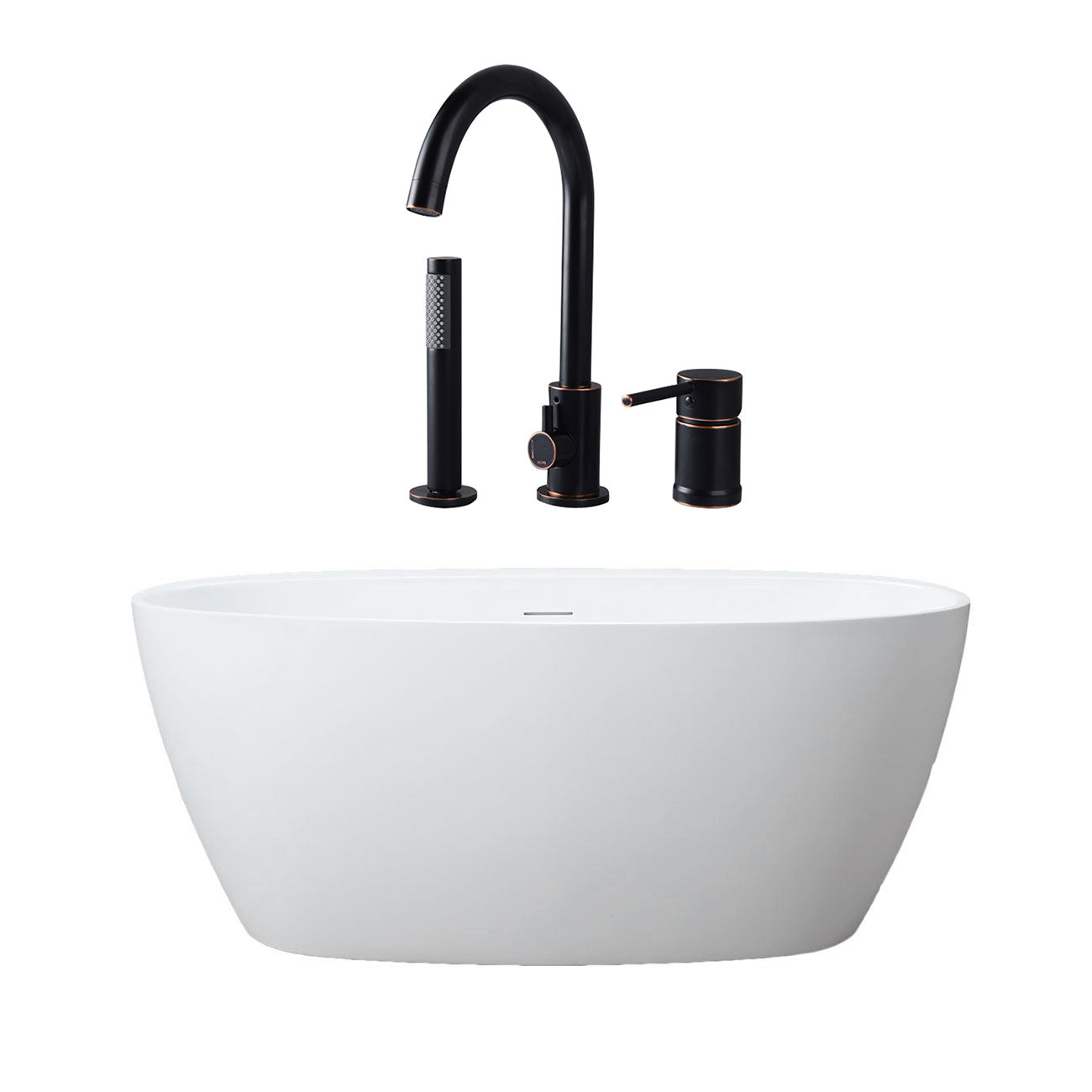 Maidstone Medway Acrylic Double Ended Freestanding Bathtub and Faucet Package