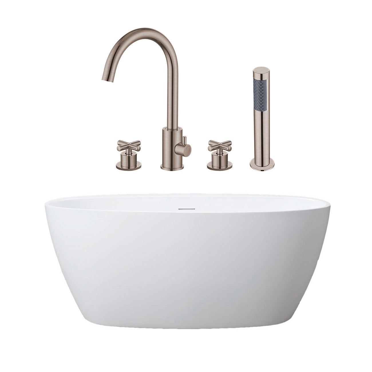 Maidstone Medway Acrylic Double Ended Freestanding Bathtub and Faucet Package