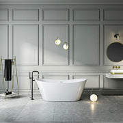 MAIDSTONE Andros 67 Inch Freestanding Double Slipper Bathtub