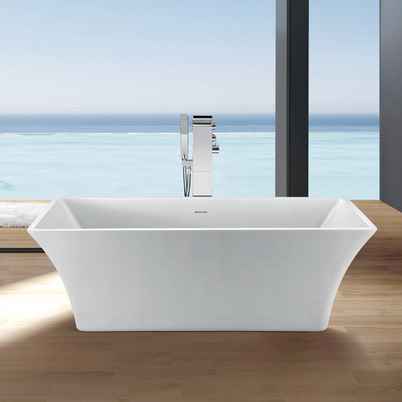 Maidstone KANO II Acrylic Contemporary Double Ended Tub - No Faucet Drilling