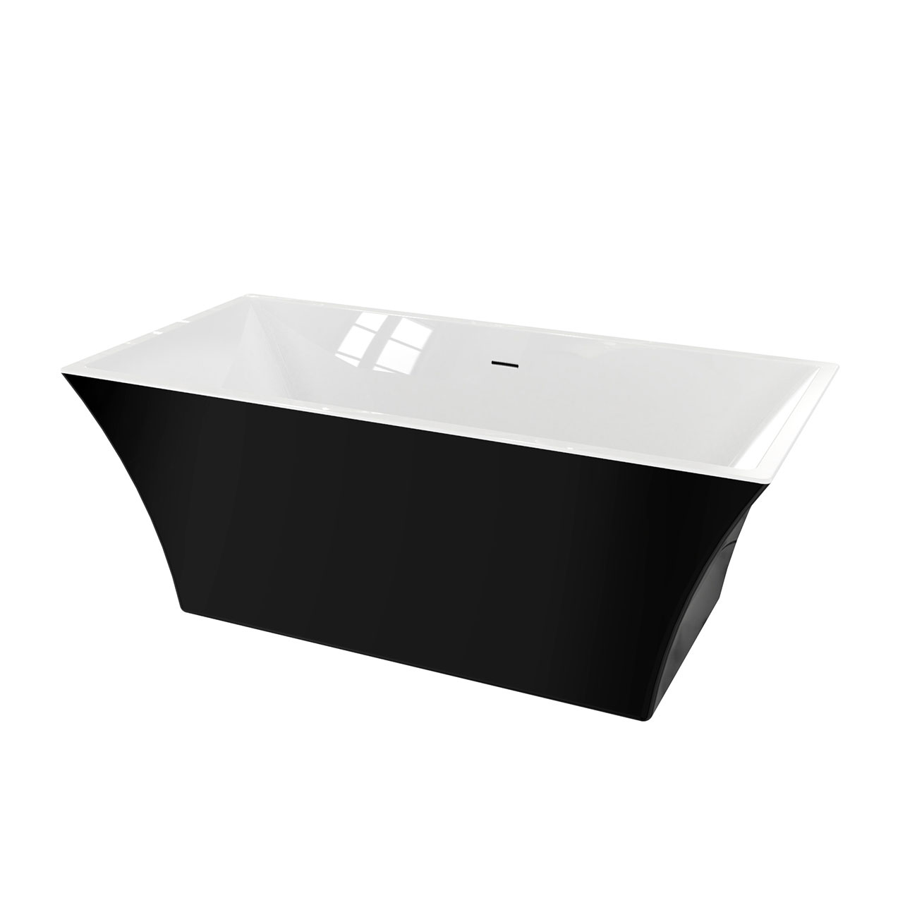 Maidstone KANO II Acrylic Contemporary Double Ended Tub - No Faucet Drilling