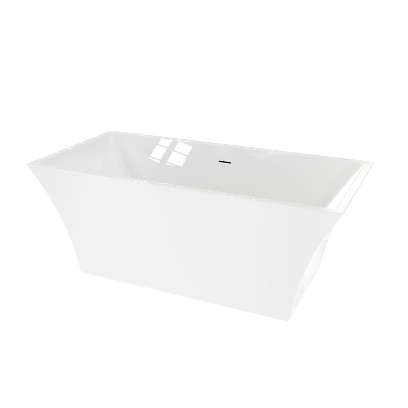 Maidstone KANO II Acrylic Contemporary Double Ended Tub - No Faucet Drilling