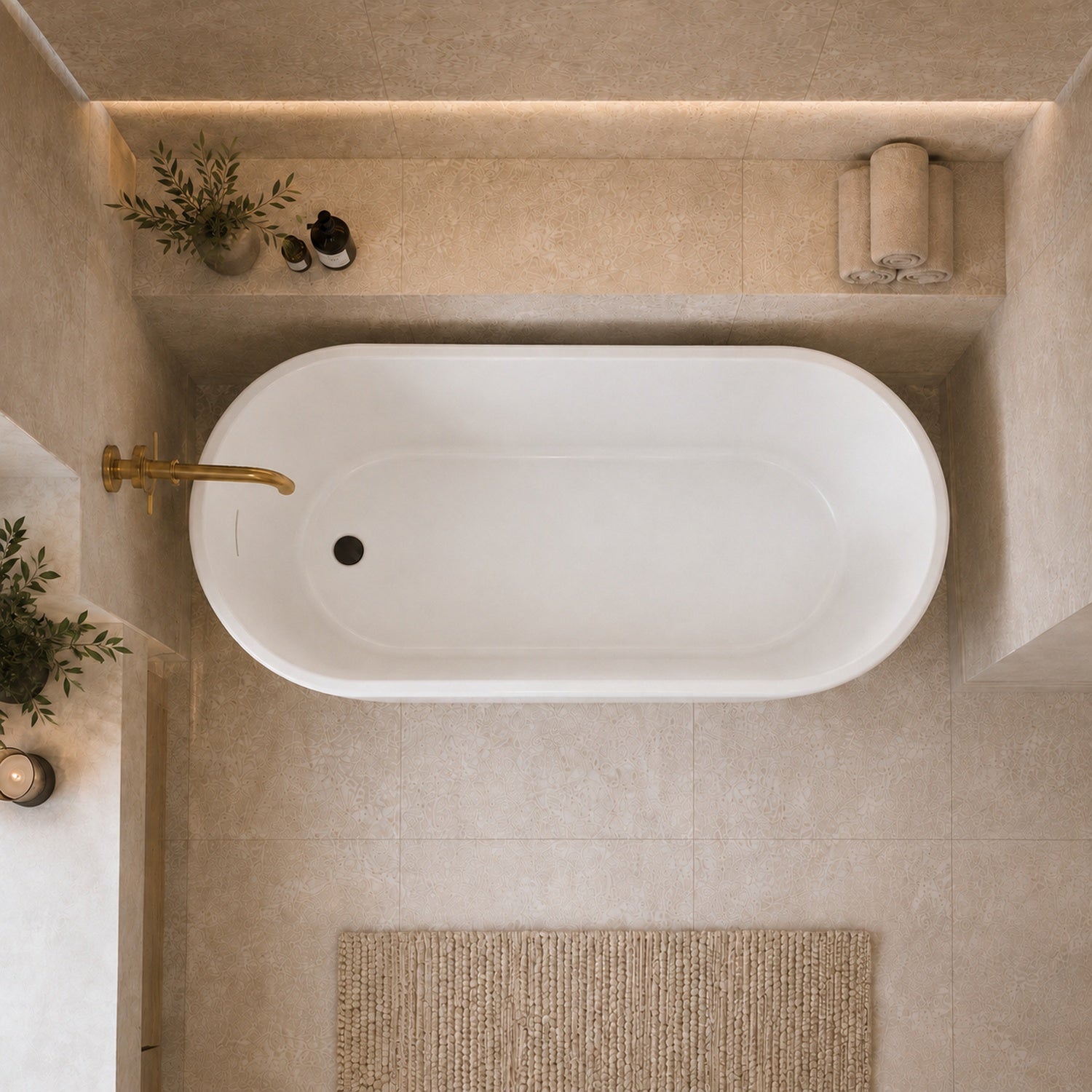 Maidstone Jasper II Acrylic Contemporary Freestanding Tub