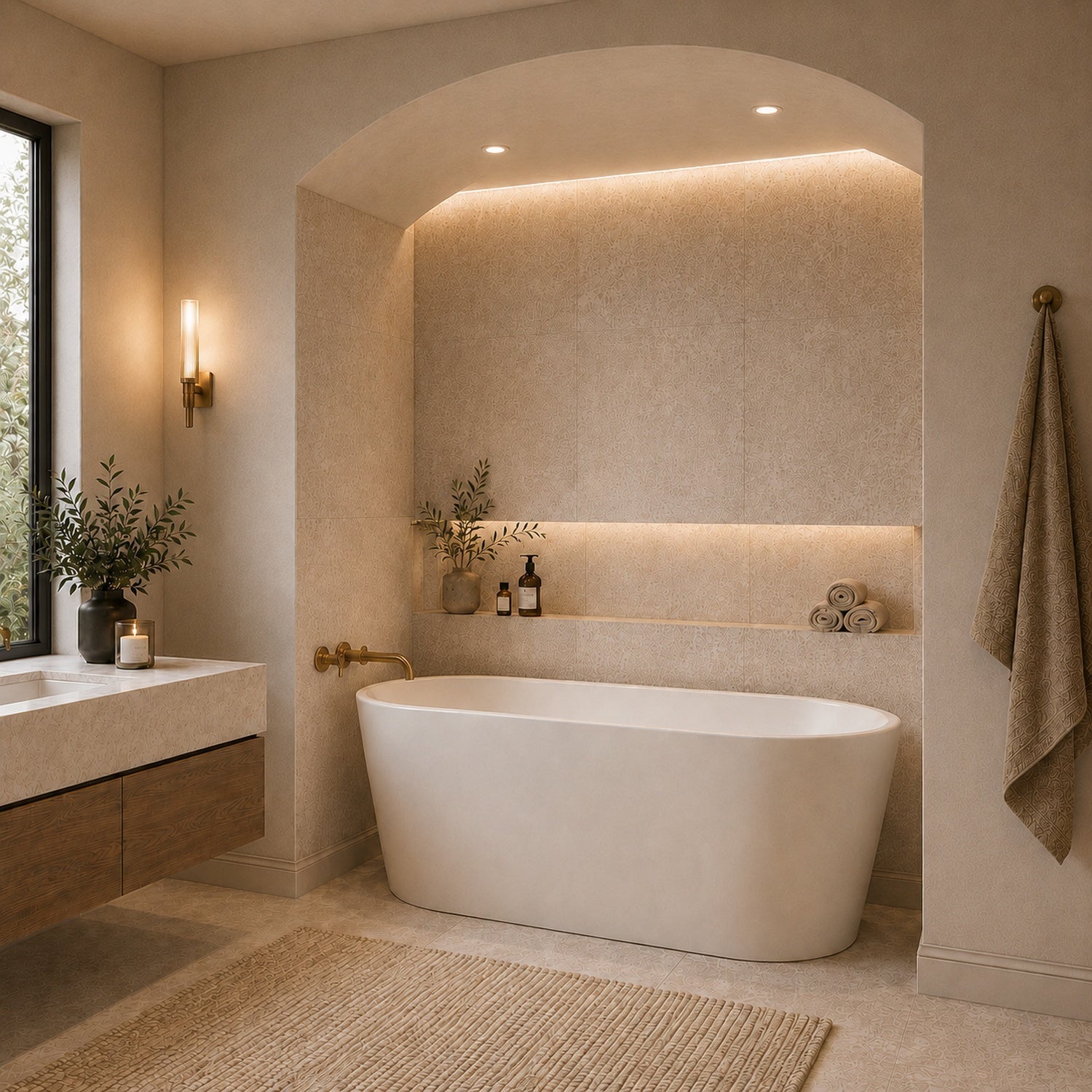 Maidstone Jasper II Acrylic Contemporary Freestanding Tub