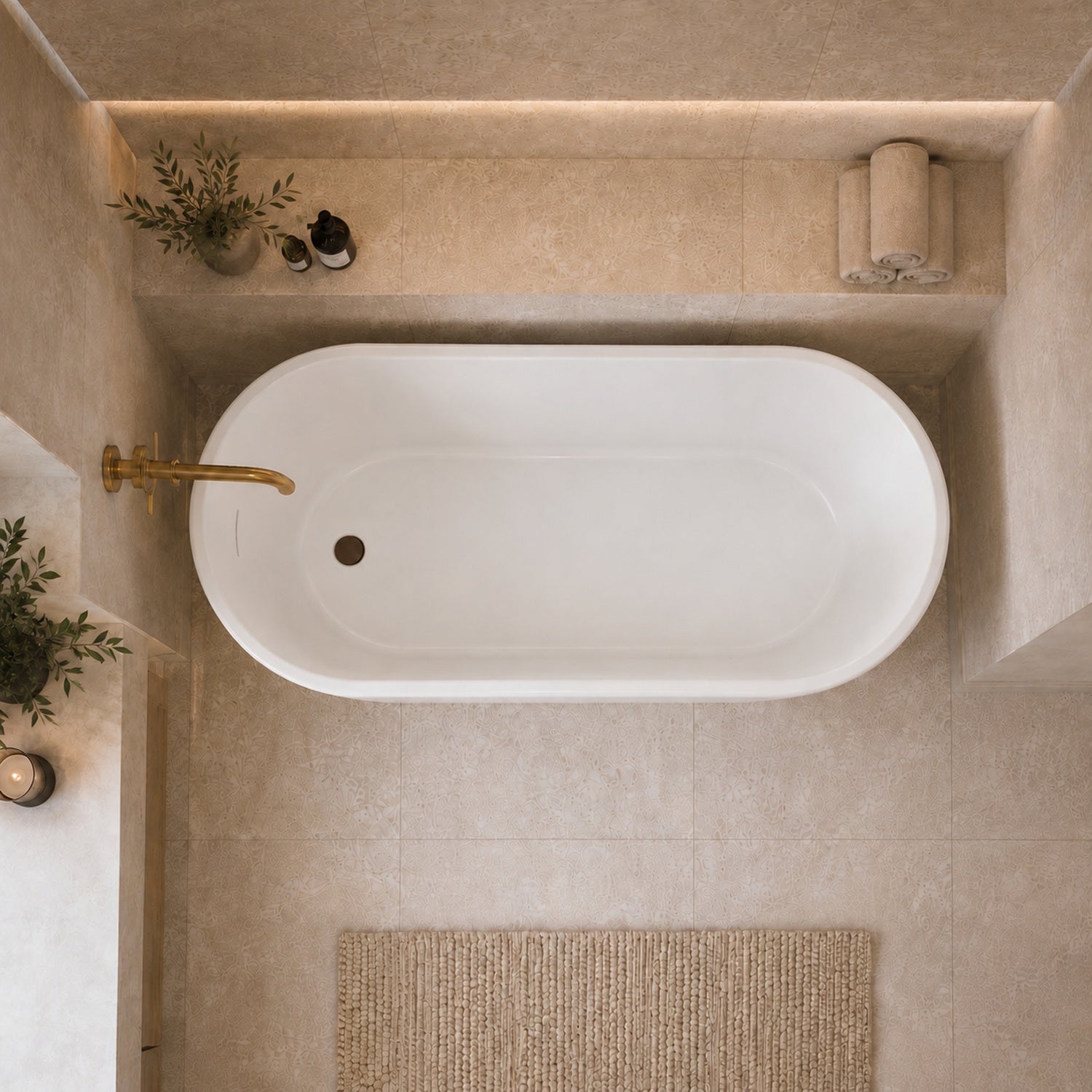 Maidstone Jasper II Acrylic Contemporary Freestanding Tub