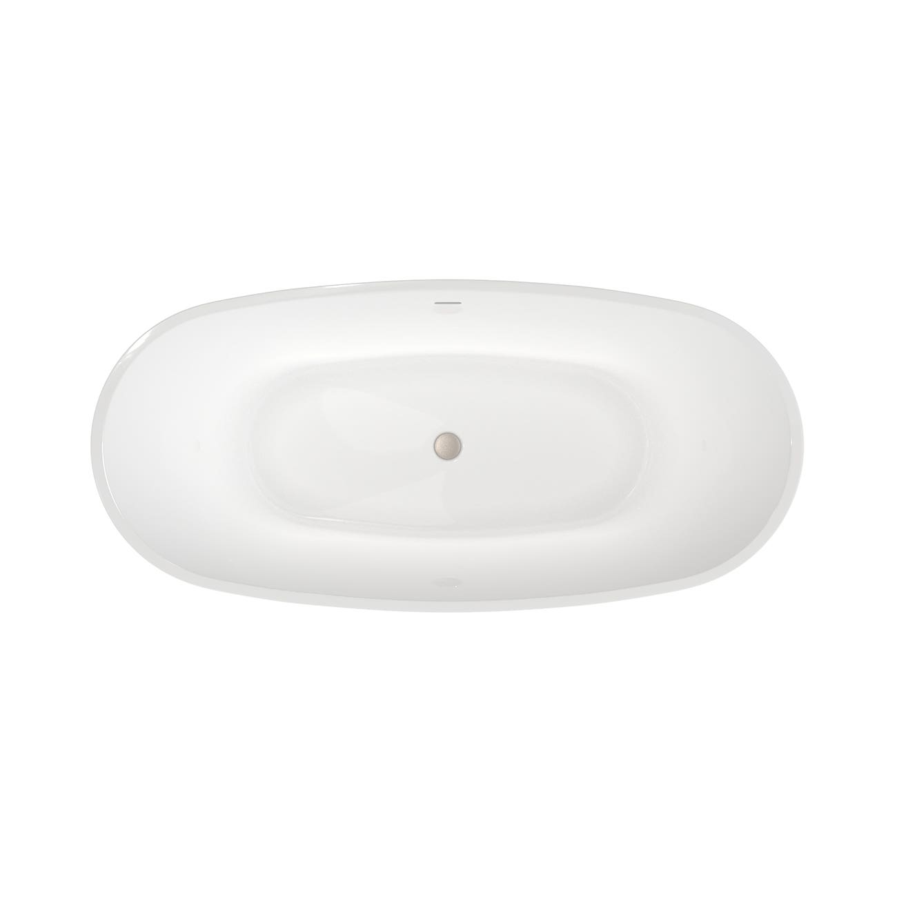 MAIDSTONE Naras 67 Inch Acrylic Contemporary Double Ended Tub - No Faucet Drilling