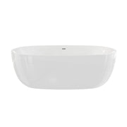 MAIDSTONE Naras 67 Inch Acrylic Contemporary Double Ended Tub - No Faucet Drilling