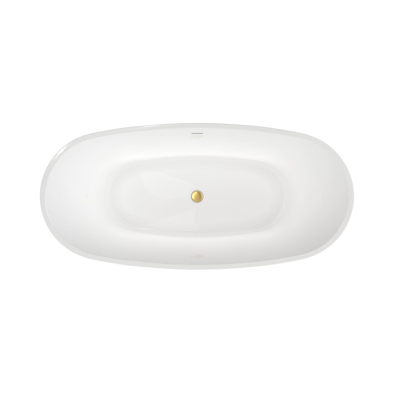 MAIDSTONE Naras 67 Inch Acrylic Contemporary Double Ended Tub - No Faucet Drilling