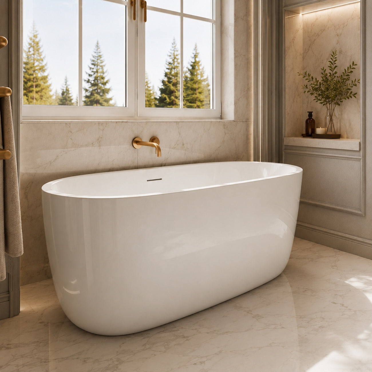 Maidstone Elara Acrylic Contemporary Freestanding Tub