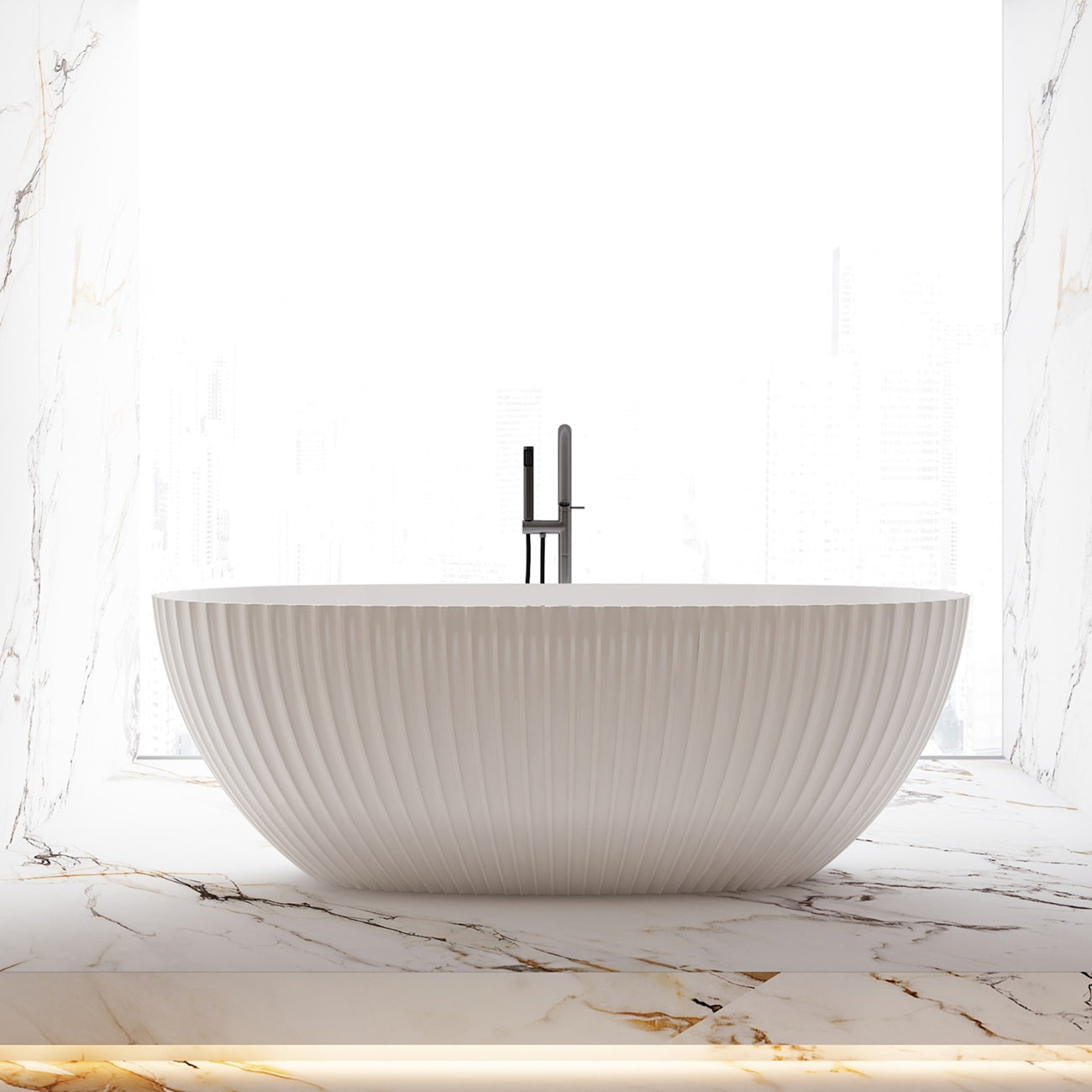 MAIDSTONE | DXV Acrylic Vertical Fluted Tub