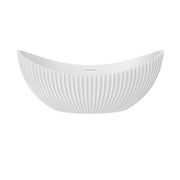 MAIDSTONE Melani Vertical 71 Inch Acrylic Fluted Double Ended Freestanding Tub