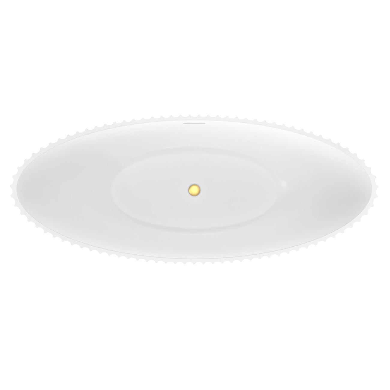 MAIDSTONE Melani Vertical 71 Inch Acrylic Fluted Double Ended Freestanding Tub