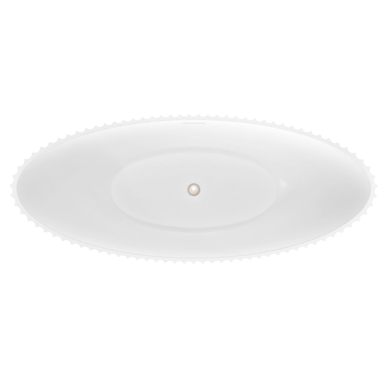 MAIDSTONE Melani Vertical 71 Inch Acrylic Fluted Double Ended Freestanding Tub