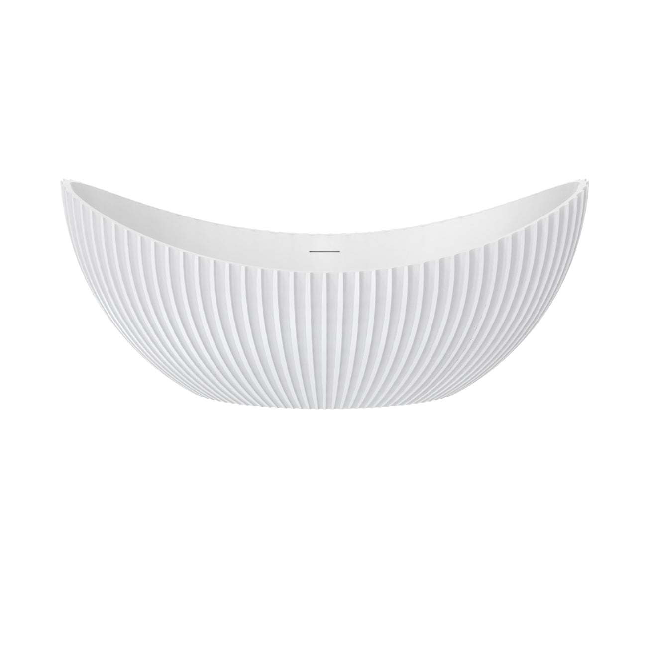 MAIDSTONE Melani Vertical 71 Inch Acrylic Fluted Double Ended Freestanding Tub