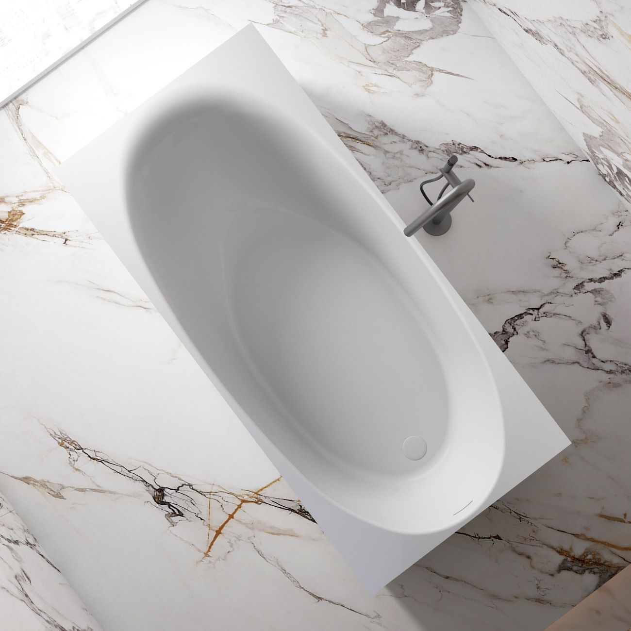 MAIDSTONE Ezra 67 Inch Double Ended Acrylic Freestanding Tub