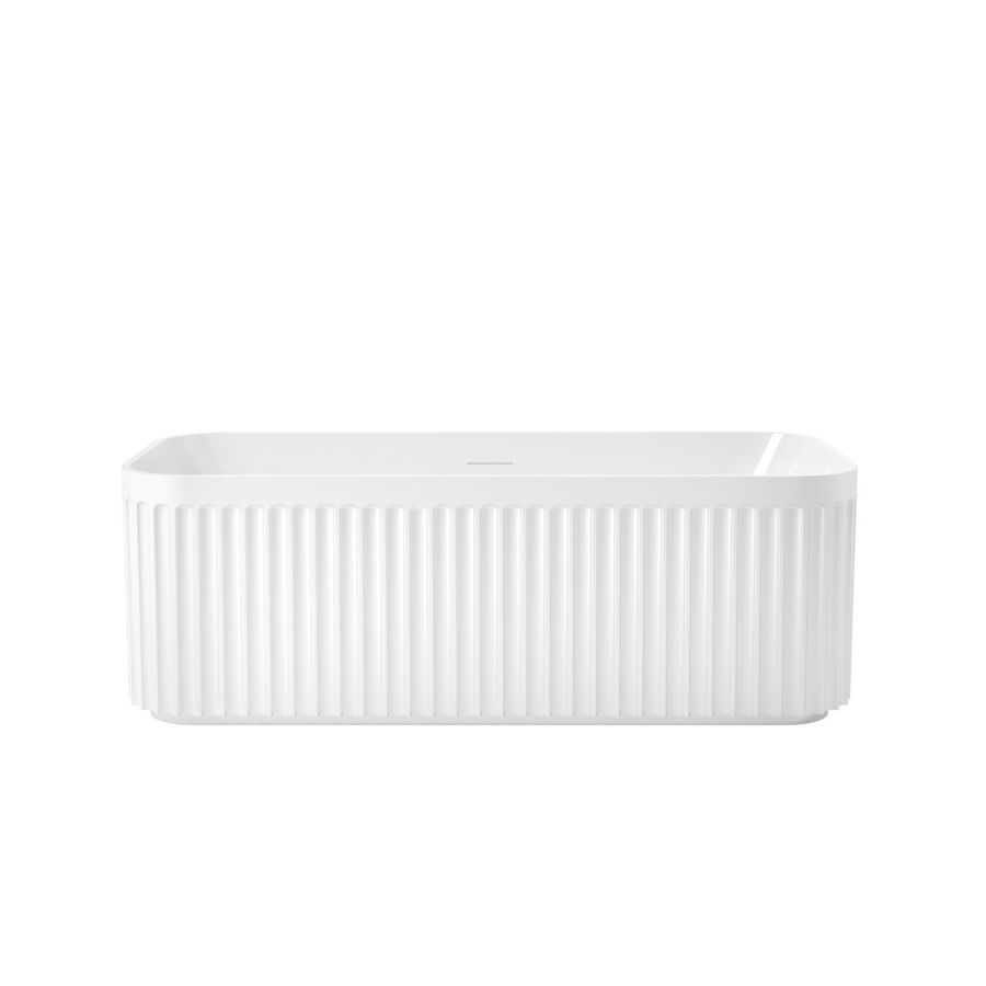 MAIDSTONE Esme Acrylic Fluted Double Ended Freestanding Tub