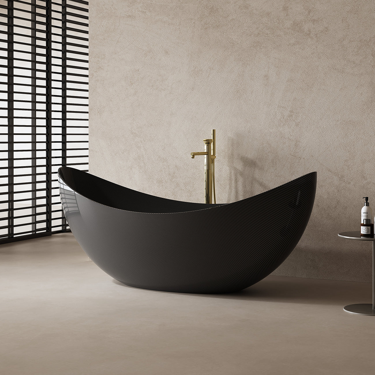 Maidstone Fallon 71 Inch Double Ended Carbon Fiber Freestanding Tub