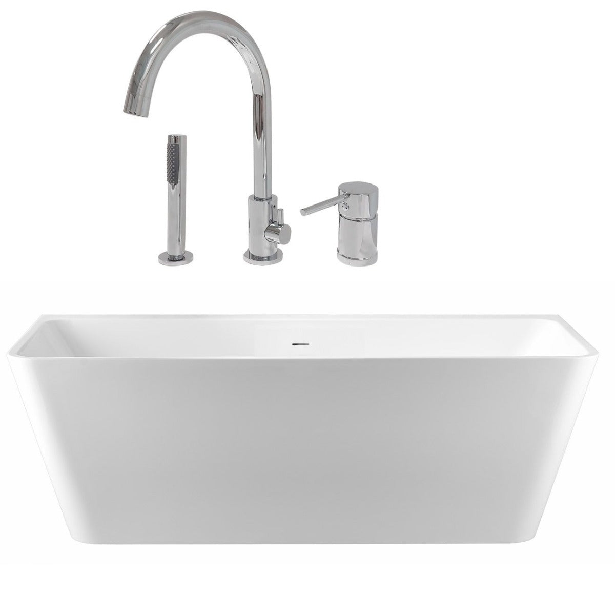 Maidstone Tiberius Acrylic Double Ended Freestanding Bathtub and Faucet Package