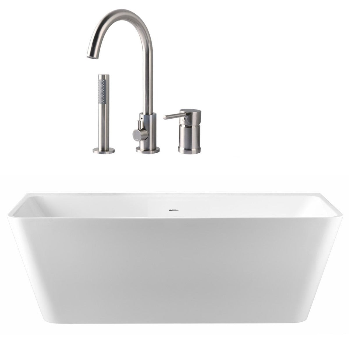 Maidstone Tiberius Acrylic Double Ended Freestanding Bathtub and Faucet Package