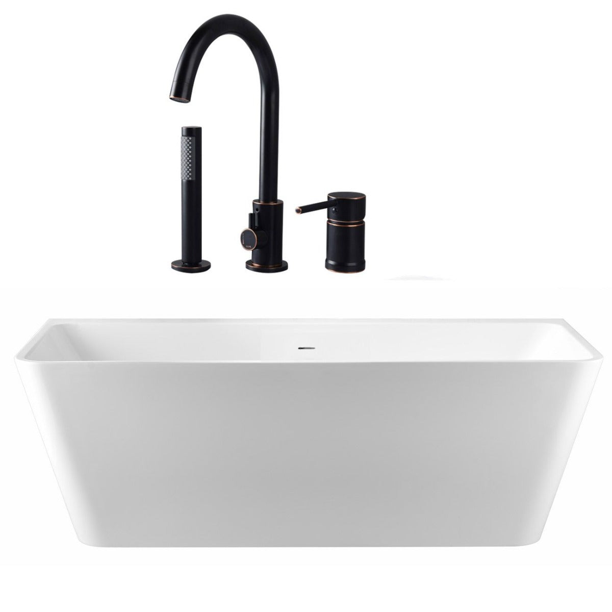 Maidstone Tiberius Acrylic Double Ended Freestanding Bathtub and Faucet Package