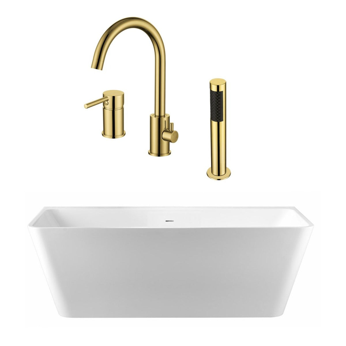 Maidstone Tiberius Acrylic Double Ended Freestanding Bathtub and Faucet Package
