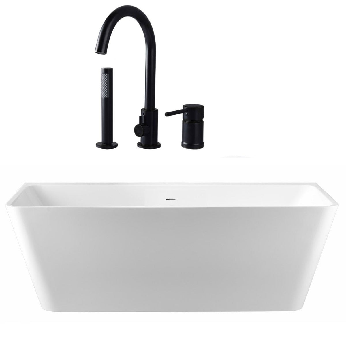 Maidstone Tiberius Acrylic Double Ended Freestanding Bathtub and Faucet Package