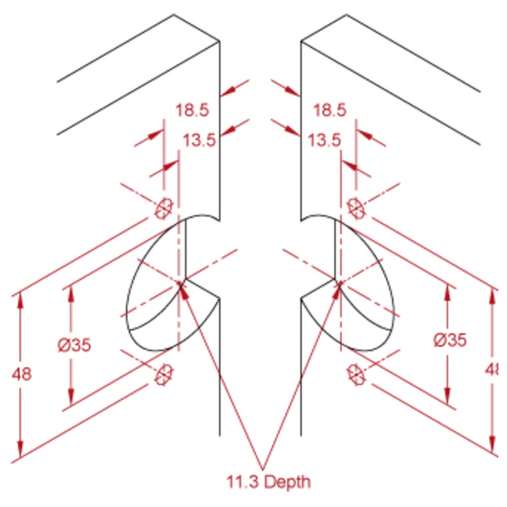 Hardware Resources HR MAX 130° Zinc Pie-cut Corner Hinge
