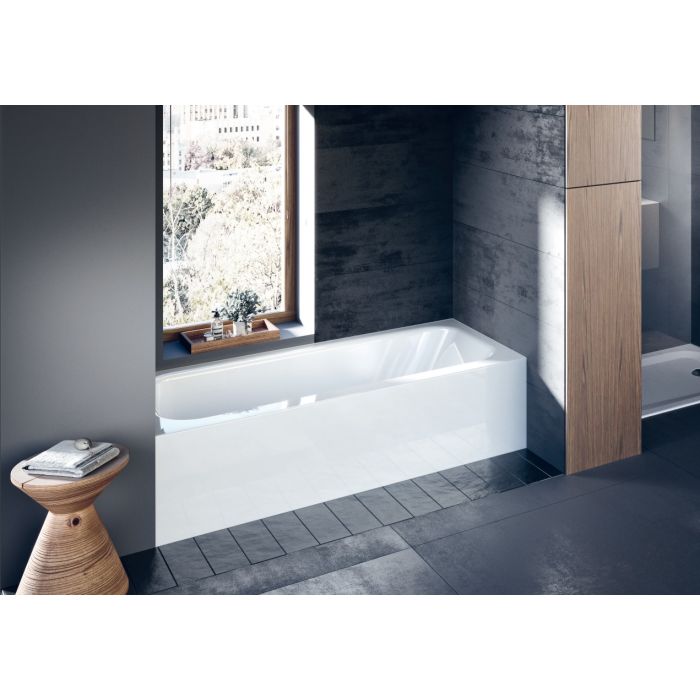 Schmidlin Urban Classic Alcove Bathtub 60" x 30" x 16" - Left Drain - Alpine White (Gloss)