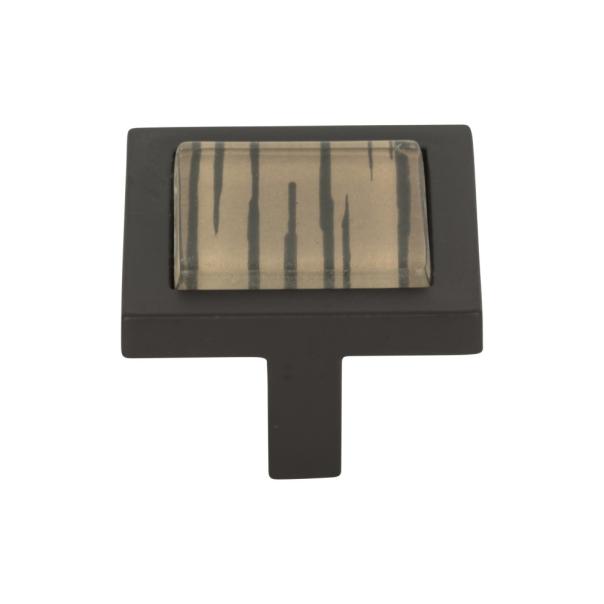 Atlas Homewares Spa Brown Tiger Square Knob