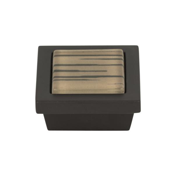 Atlas Homewares Spa Brown Tiger Square Knob