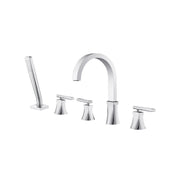 Flusso 230.2420 Five Hole Deck Mounted Roman Tub Faucet With Hand Shower
