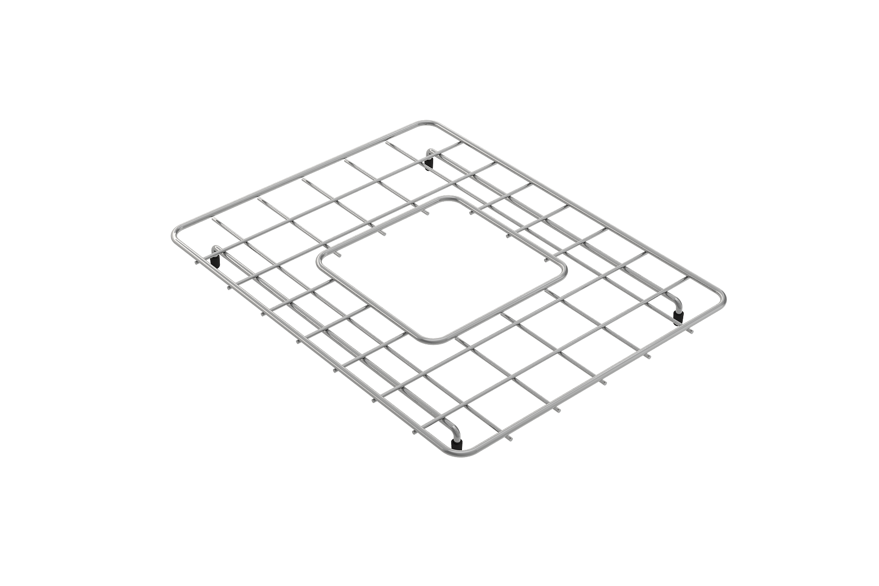 Stainless Steel Sink Rack for 34D" 1694 Undermount Step-Rim Fireclay Double Bowl Kitchen Sinks (Small Basin Side)