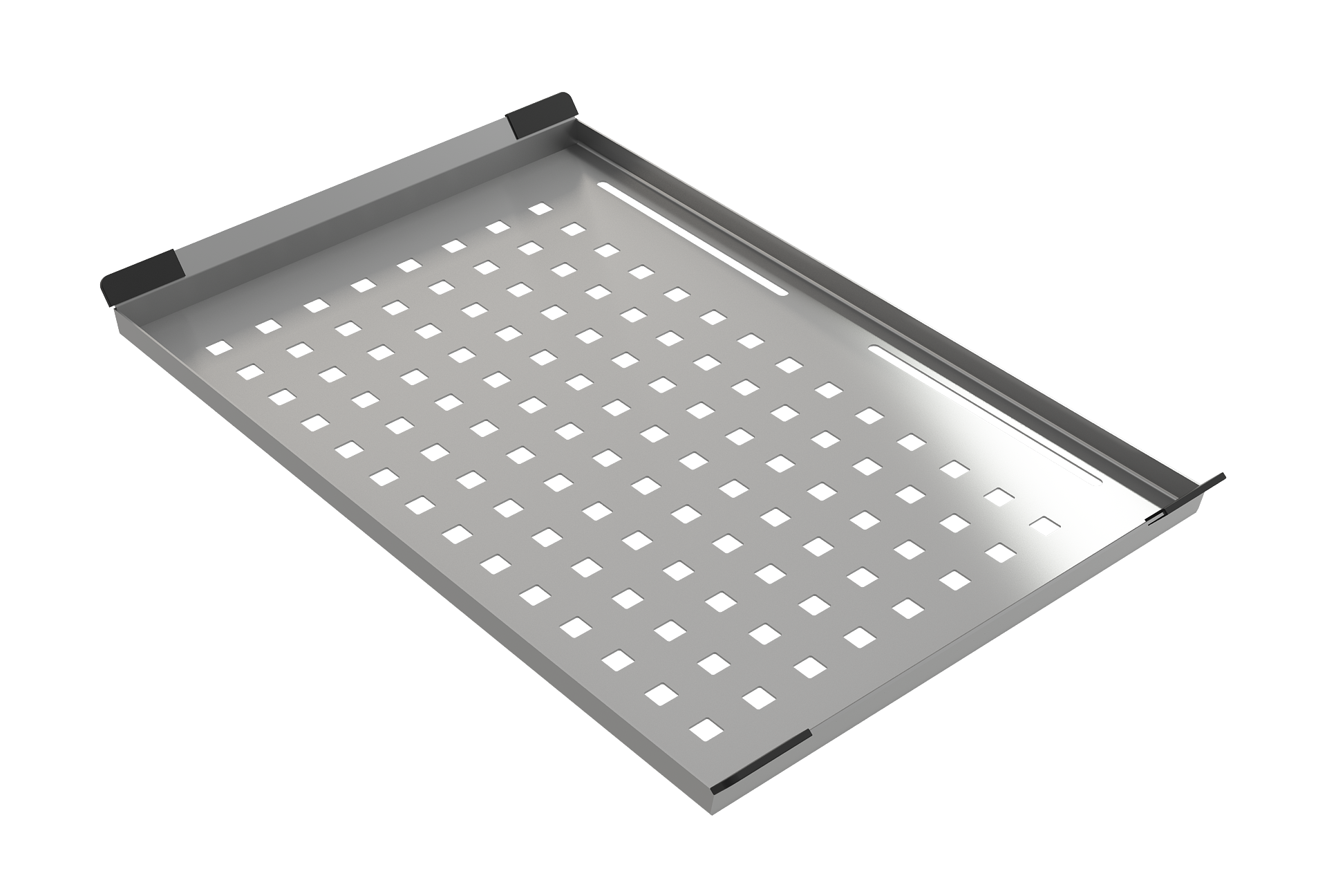 Stainless Steel Colander Tray w/ Black Silicone Handle Pads 2310 0005