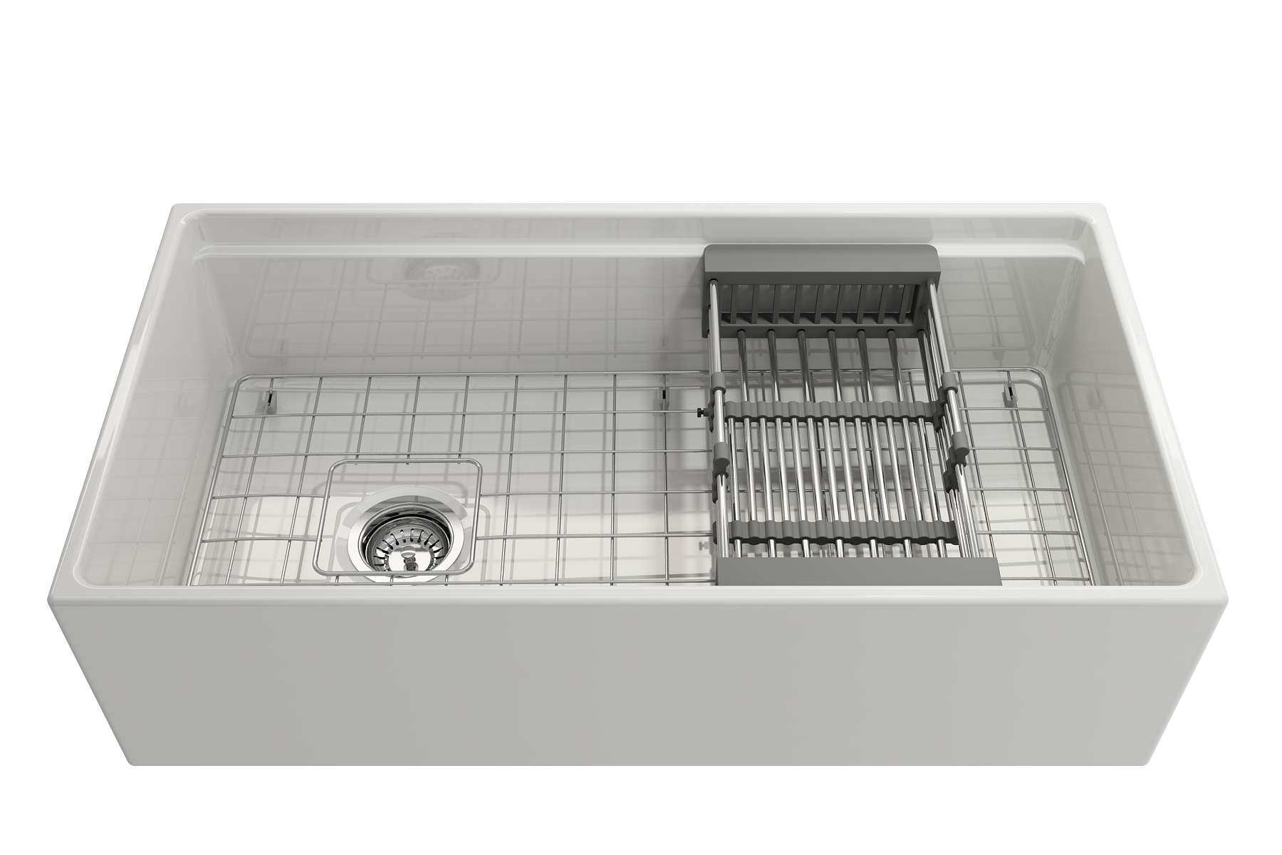 Expandable Colander, Stainless Steel w/ Gray Handles 2310 0006