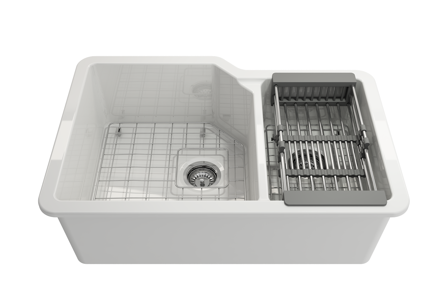 Expandable Colander, Stainless Steel w/ Gray Handles 2310 0006