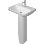 Duravit DuraStyle 23 5/8'' Rectangular Wall Mounted Sink in White with Widespread Faucet Holes and with Overflow