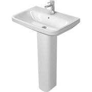 Duravit DuraStyle 25 5/8'' Rectangular Wall Mounted Sink in White with Widespread Faucet Holes and with Overflow