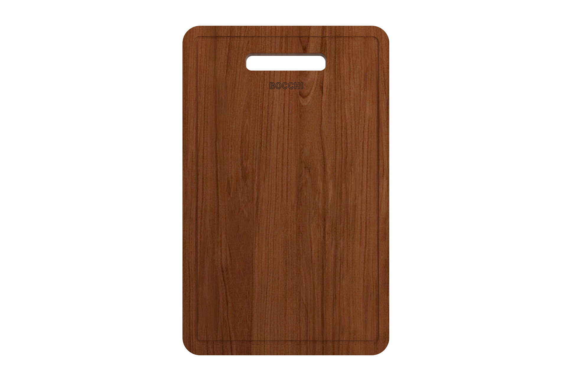 Wooden Cutting Board with handle - Sapele Mahogany Wood; Compatible with 1500, 1501, 1551 and 1604 sinks 2320 0004