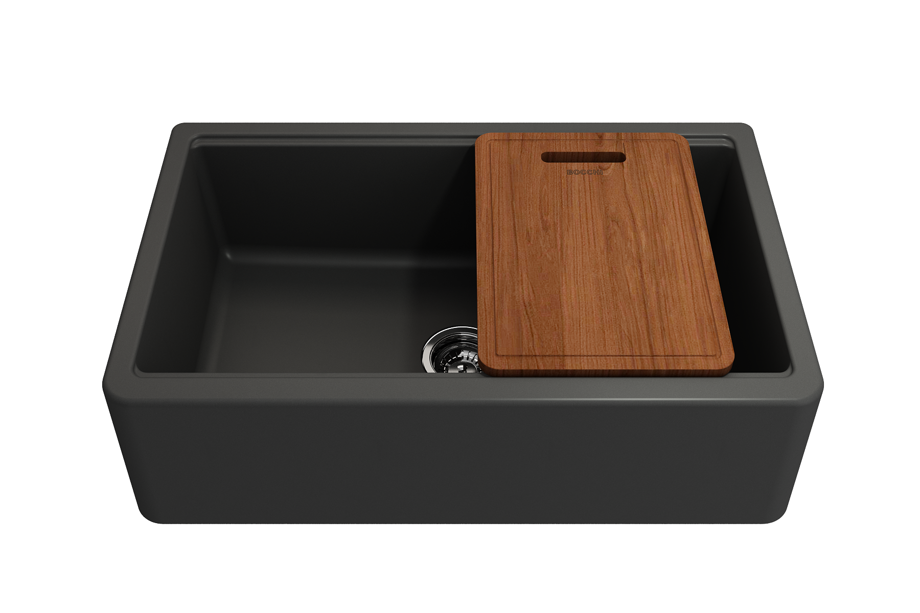 Wooden Cutting Board in Sapele Mahogany Wood; Compatible with 1600, 1606, 1634 sinks 2320 0005