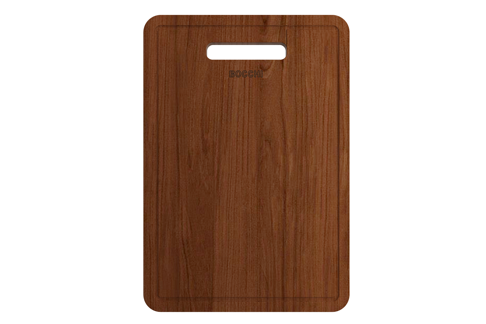 Wooden Cutting Board/Cover for 1633 Baveno w/ Handle - Sapele Mahogany for 1633 sinks (Outer Ledge) 2320 0007
