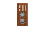 Wood Board with 2 Round Stainless Steel Bowls & Knife Holder F/1344, 1348, 1360, 1362, 1504, 1505, 1506 (short side only), 1627, 1628 2320 0009