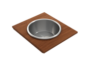 Wood Board with Large Round Stainless Steel Mixing Bowl and Colander F/1344, 1348, 1360, 1362, 1504, 1505, 1506 (short side only), 1627, 1628 2320 0015