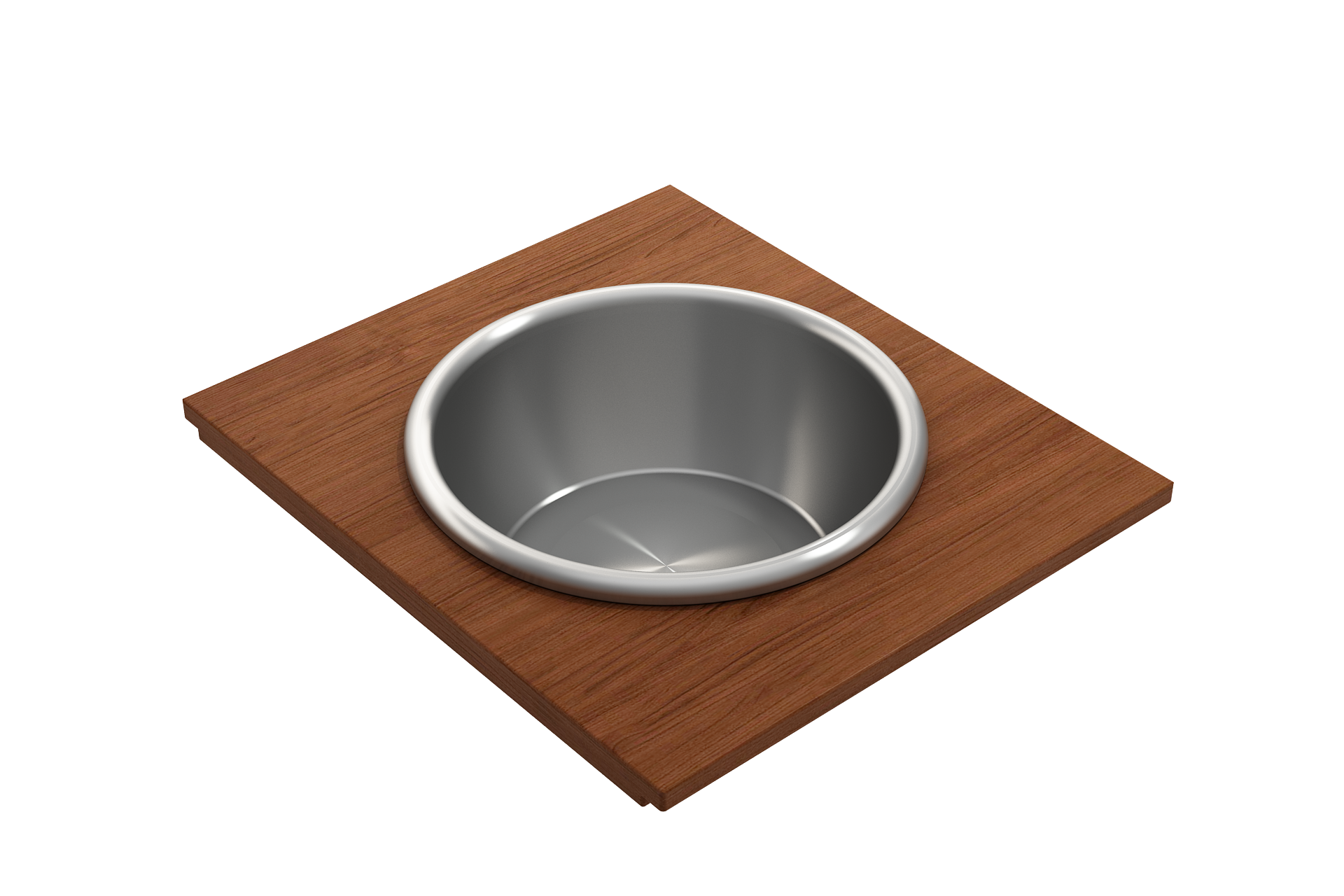Wood Board with Large Round Stainless Steel Mixing Bowl and Colander F/1344, 1348, 1360, 1362, 1504, 1505, 1506 (short side only), 1627, 1628 2320 0015