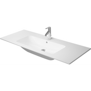 Duravit ME by Starck 48 3/8'' Rectangular Wall Mounted Sink in White with Widespread Faucet Holes and with Overflow