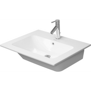 Duravit ME by Starck 24 3/4'' Rectangular Wall Mounted Sink in White with Widespread Faucet Holes and with Overflow